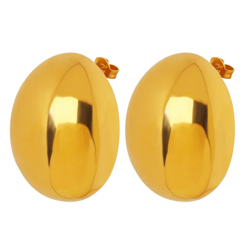 Oversized Statement Gold Earrings