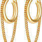 Alexa Hoop Chunky Earrings with Chain