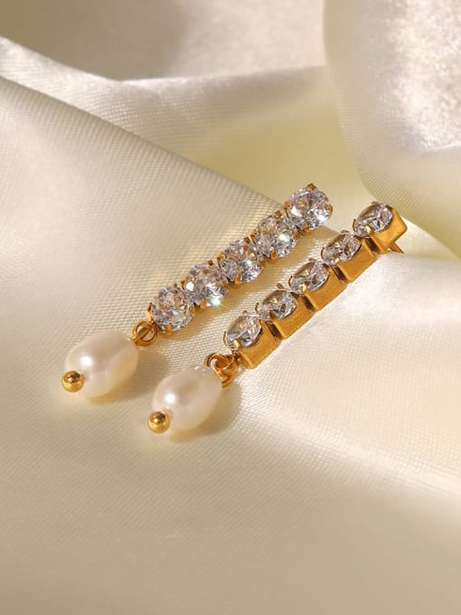 Glam Pearl Rhinestone Earrings